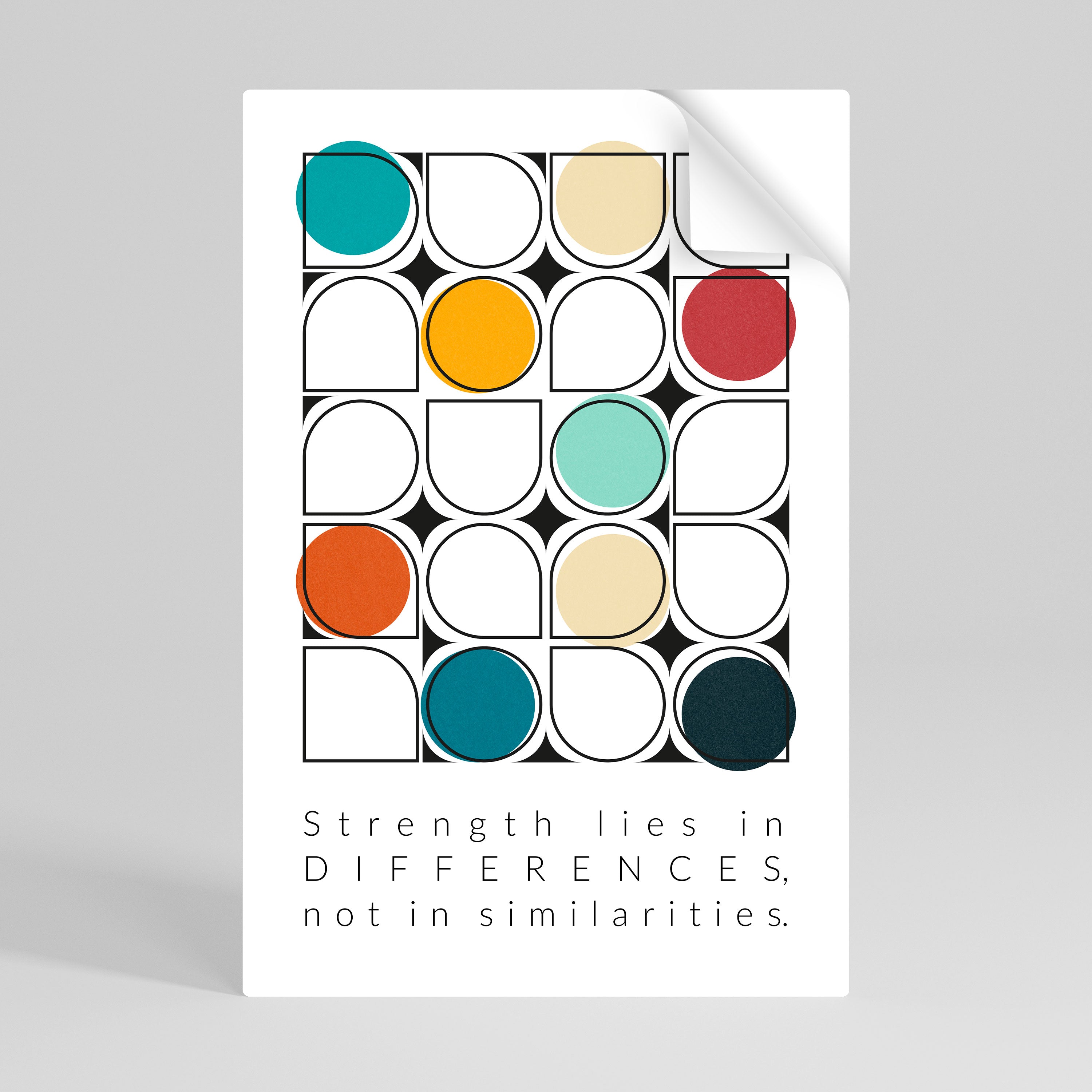 HUE HARMONY Selbstklebendes Poster - Hochformat