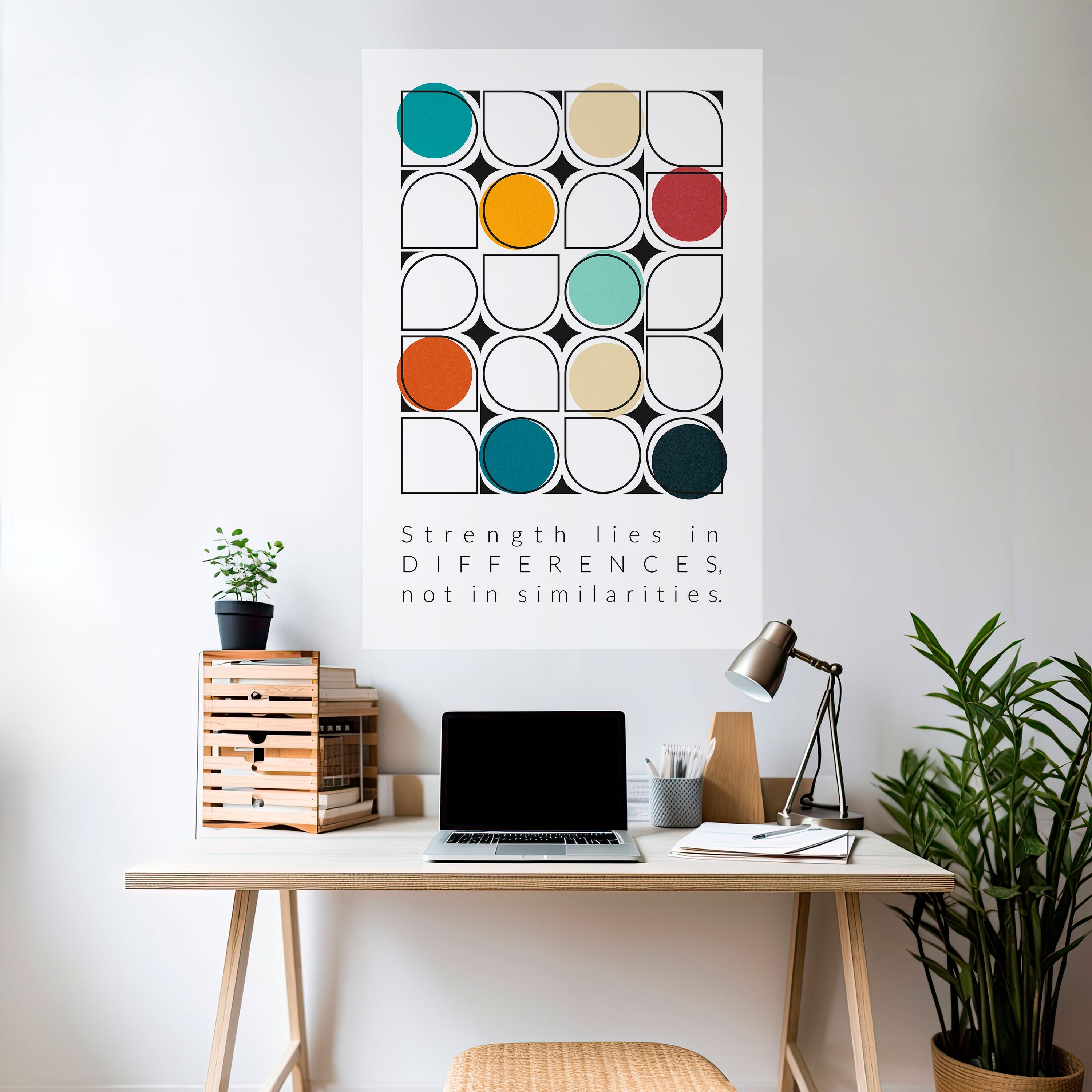 HUE HARMONY Vertikales Poster zum Abziehen und Aufkleben
