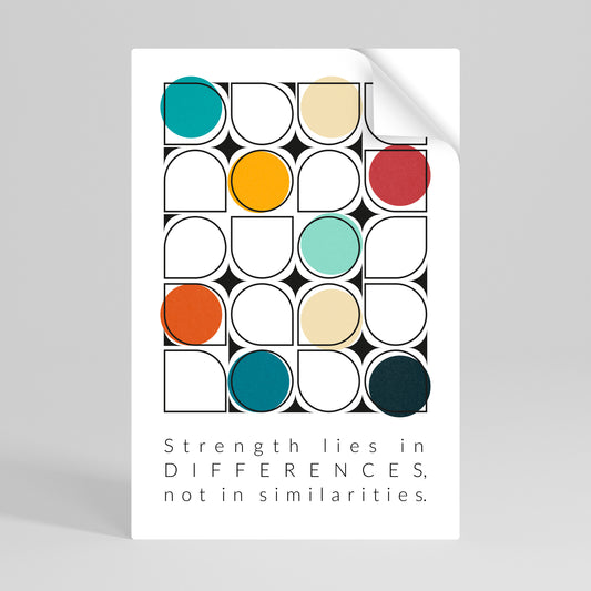 HUE HARMONY Selbstklebendes Poster - Hochformat