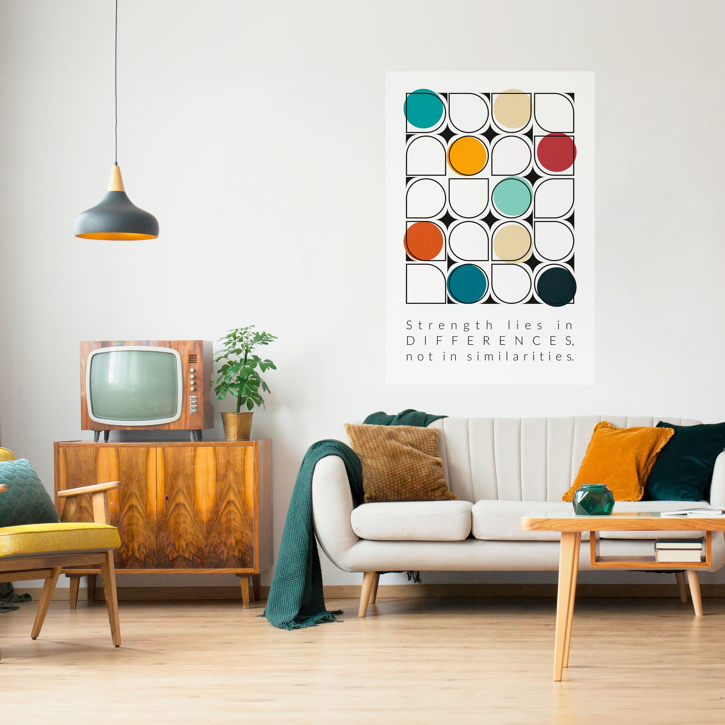 HUE HARMONY Vertikales Poster zum Abziehen und Aufkleben