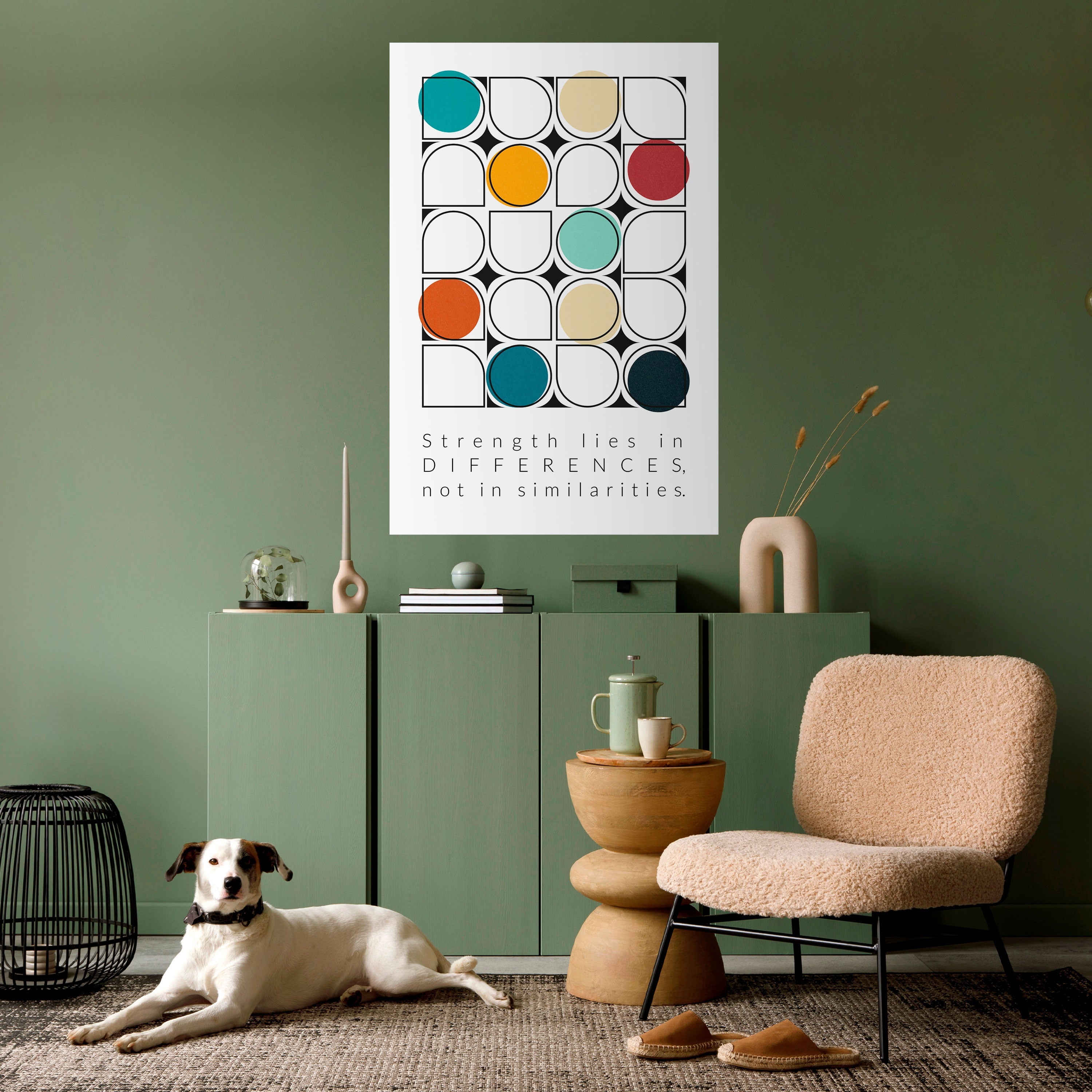 HUE HARMONY Vertikales Poster zum Abziehen und Aufkleben