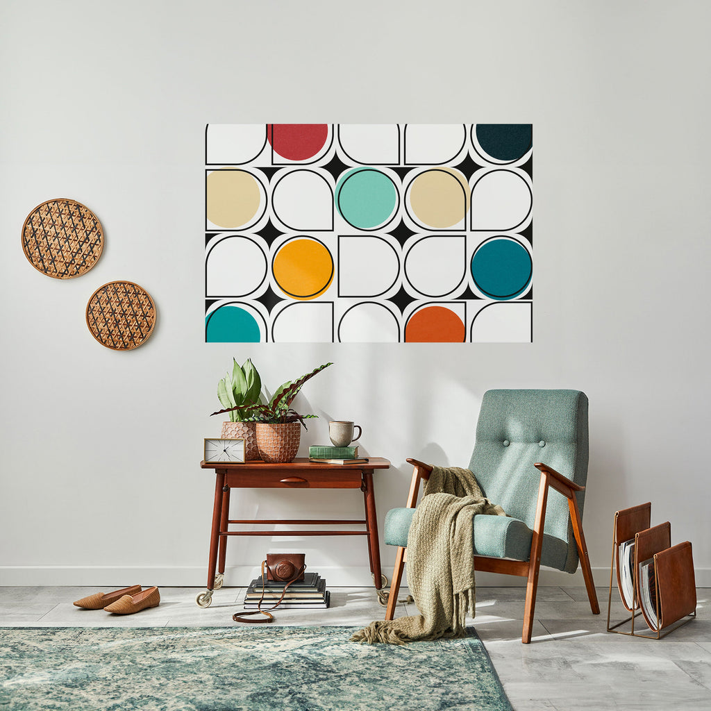 HUE HARMONY Peel and Stick Horizontal Poster