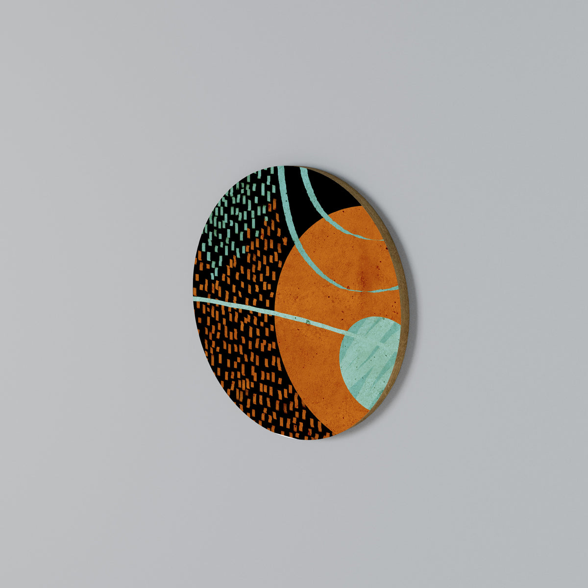 GEODE GLIMMER Rundes Wandbild