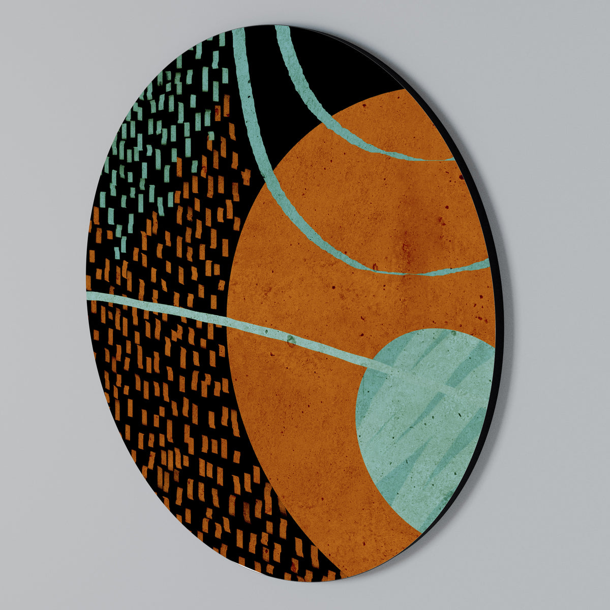 GEODE GLIMMER Rundes Wandbild