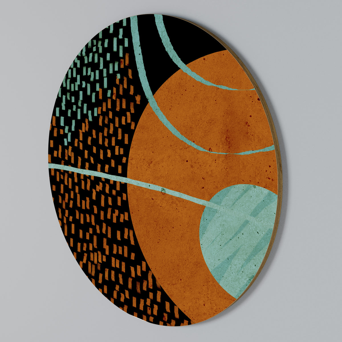 GEODE GLIMMER Rundes Wandbild