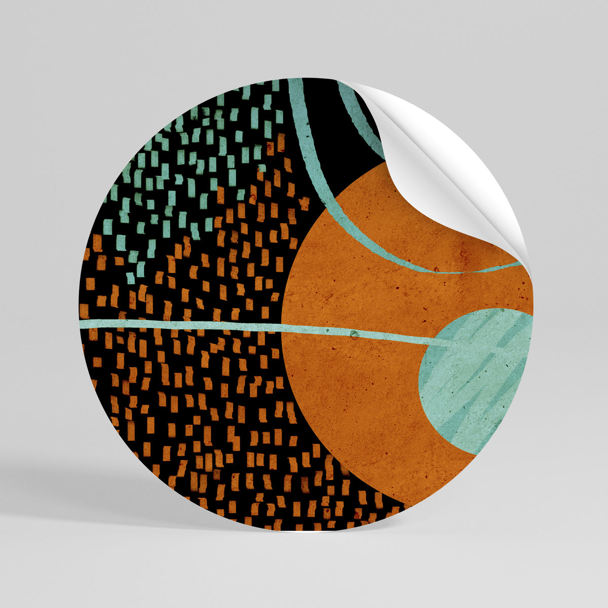 GEODE GLIMMER Runder Wandsticker zum Abziehen und Aufkleben