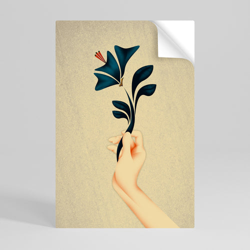 TAKE IT OR LEAF IT Selbstklebendes Poster - Hochformat