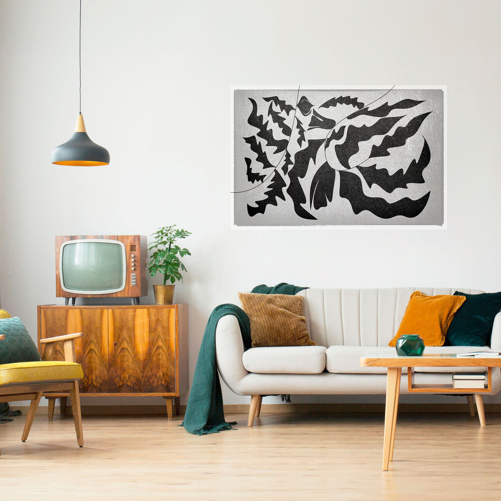 SHARP SHADOWS Peel and Stick Horizontal Poster