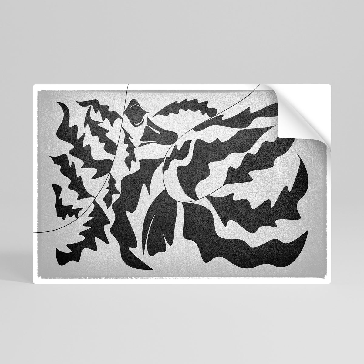 SHARP SHADOWS Peel and Stick Horizontal Poster