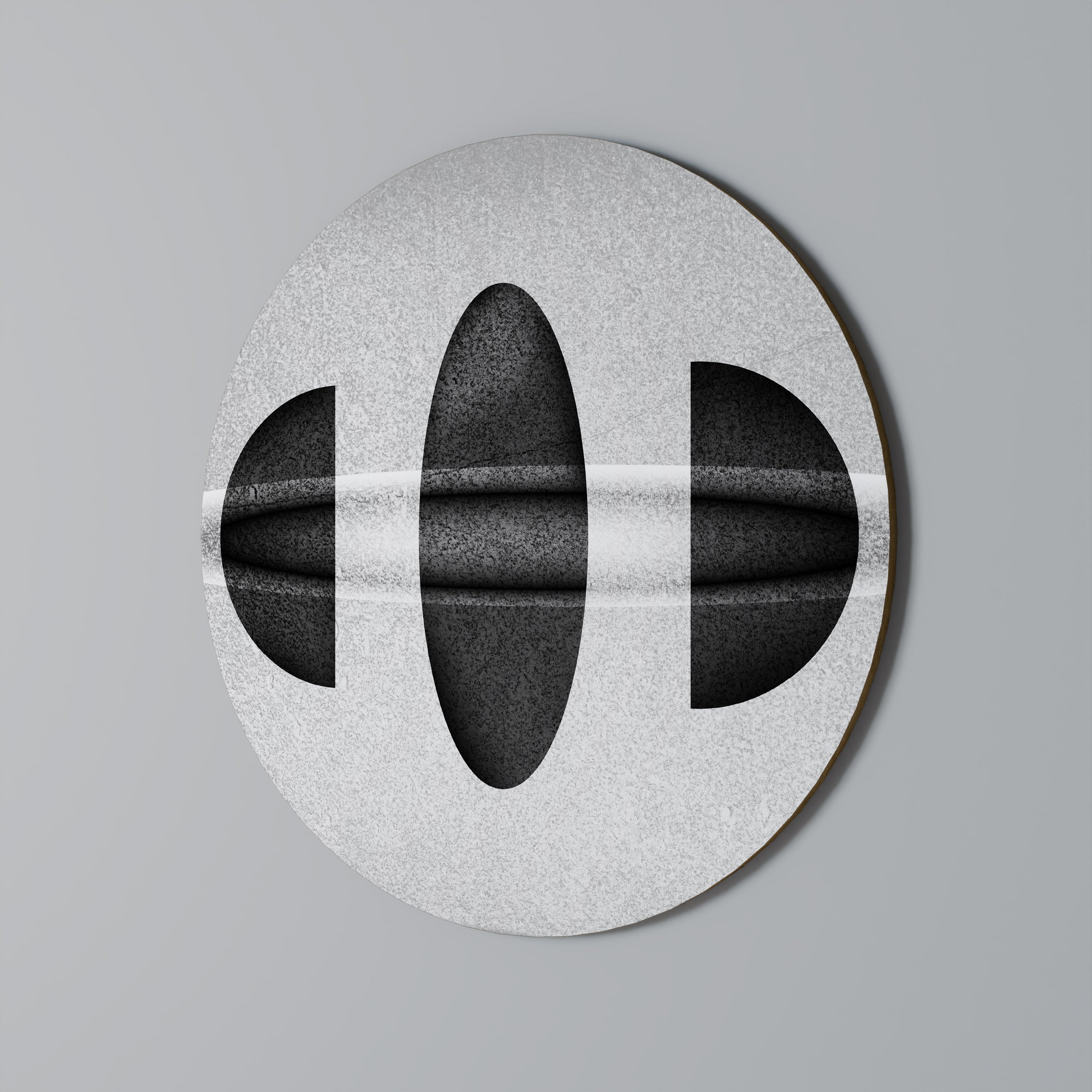 OBSIDIAN ODYSSEY Runde Wanddekoration Ø 69 cm