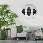 OBSIDIAN ODYSSEY Runde Wanddekoration Ø 69 cm