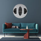 OBSIDIAN ODYSSEY Runde Wanddekoration Ø 69 cm