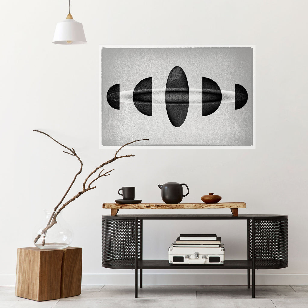 OBSIDIAN ODYSSEY Peel and Stick Horizontal Poster