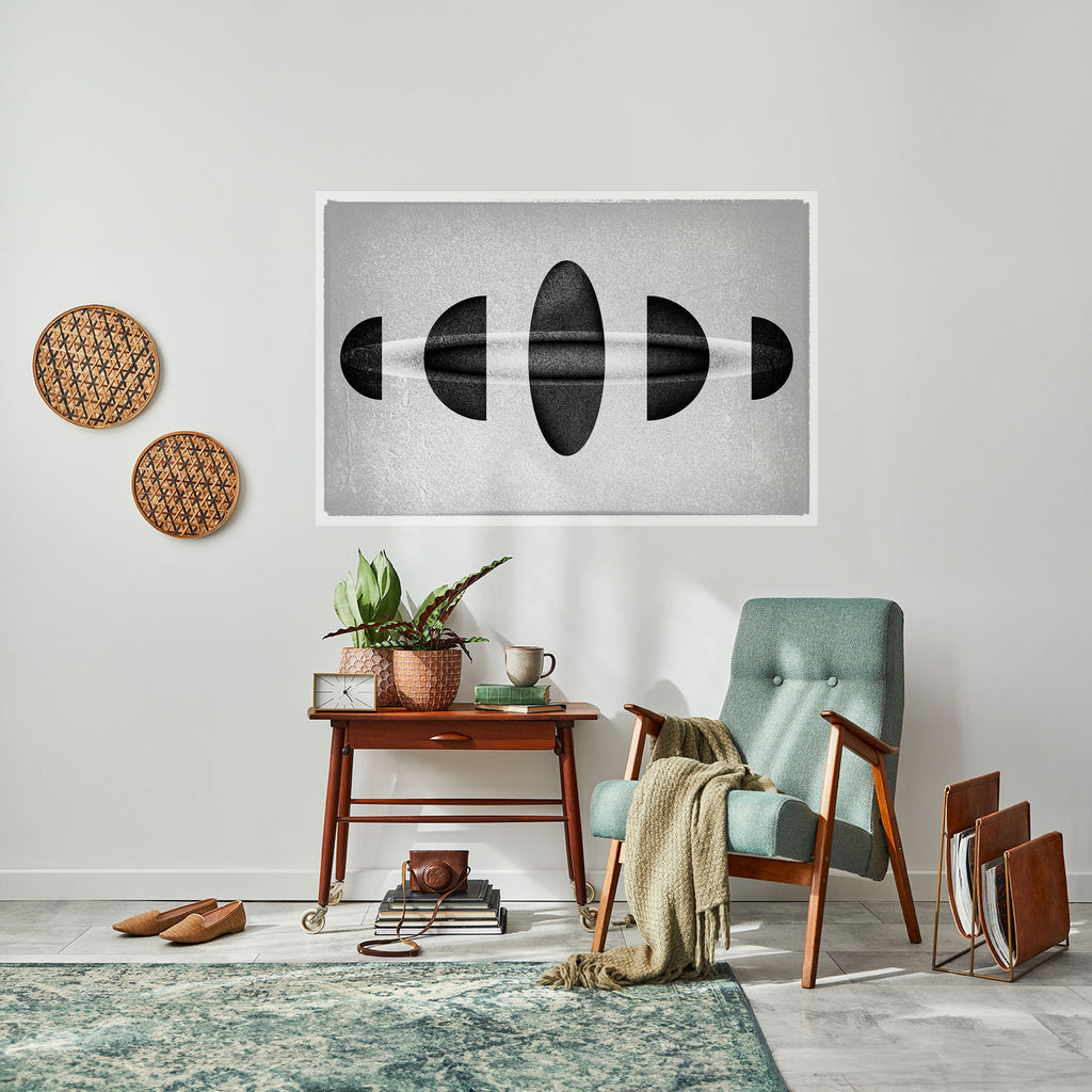 OBSIDIAN ODYSSEY Peel and Stick Horizontal Poster