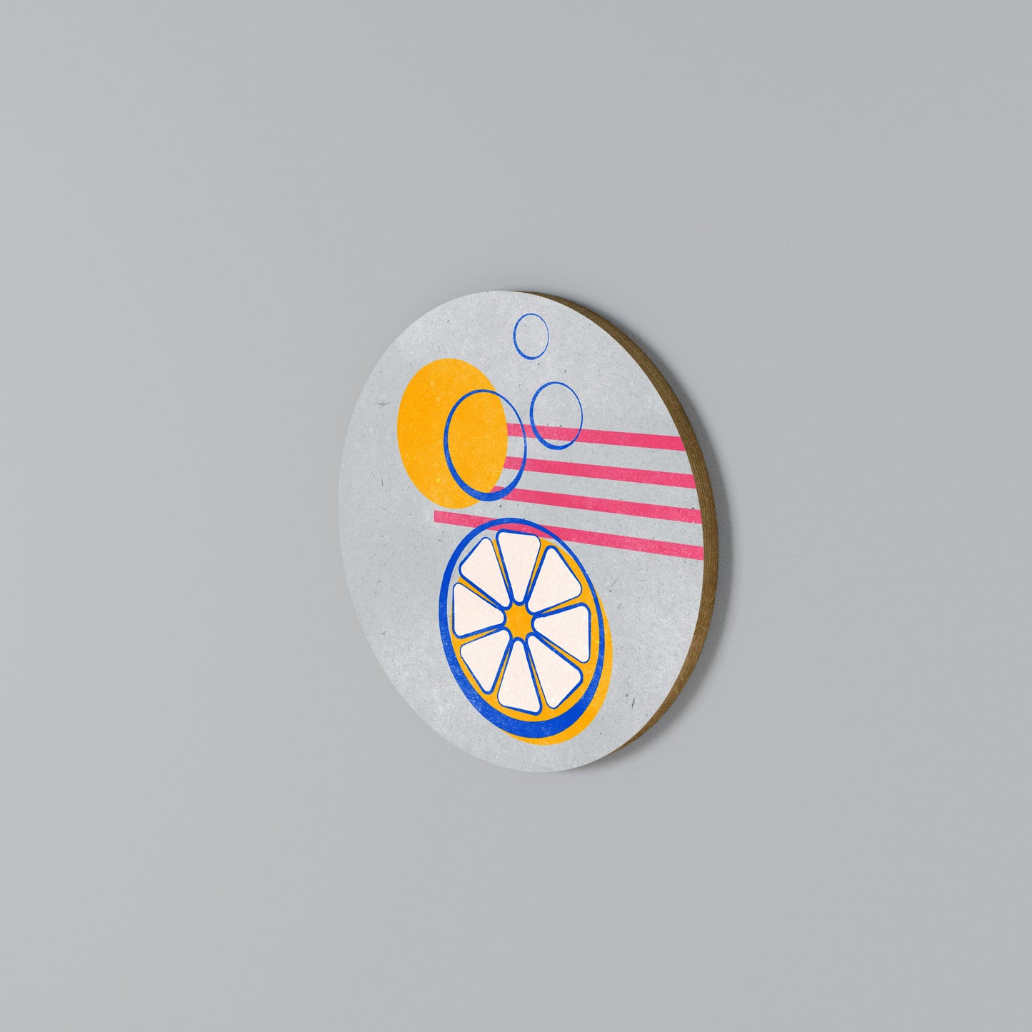 CITRUS SPARK Round Wall Art