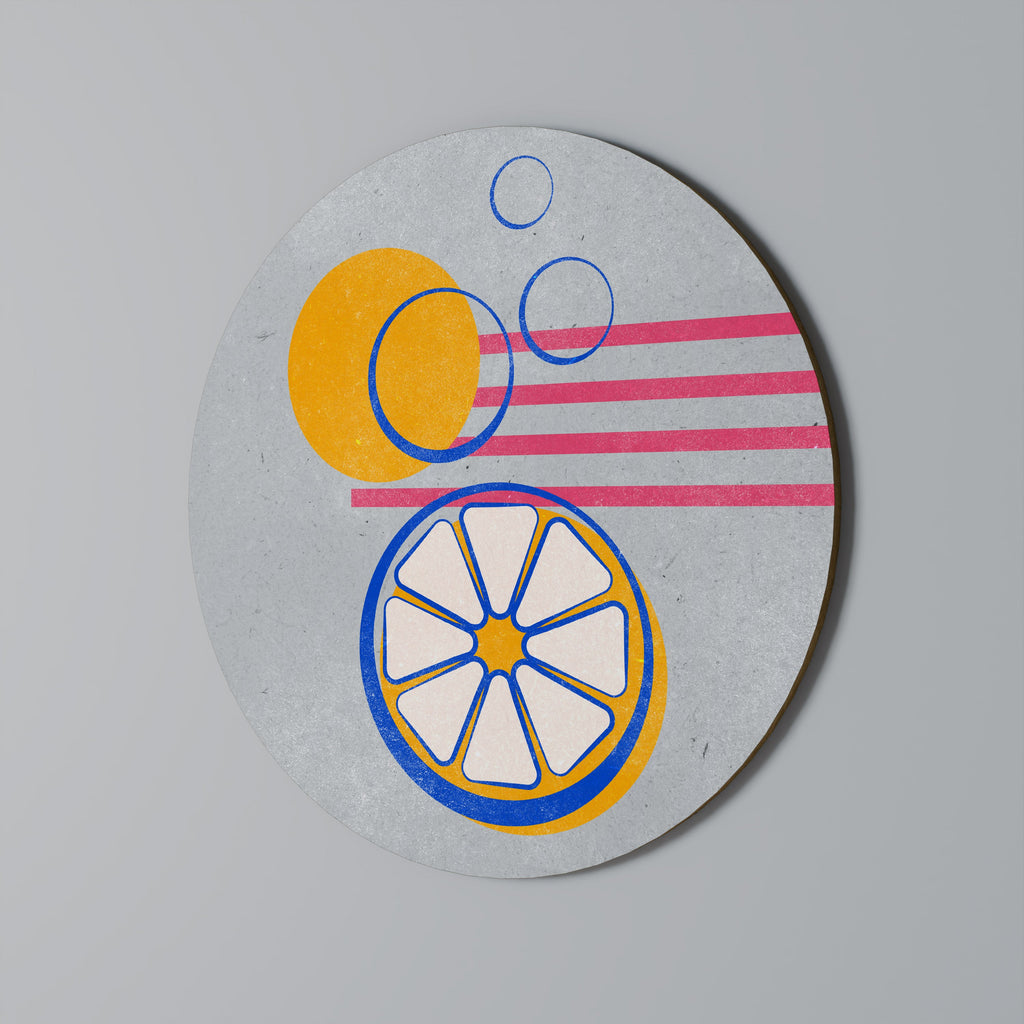 CITRUS SPARK Runde Wanddekoration Ø 69 cm