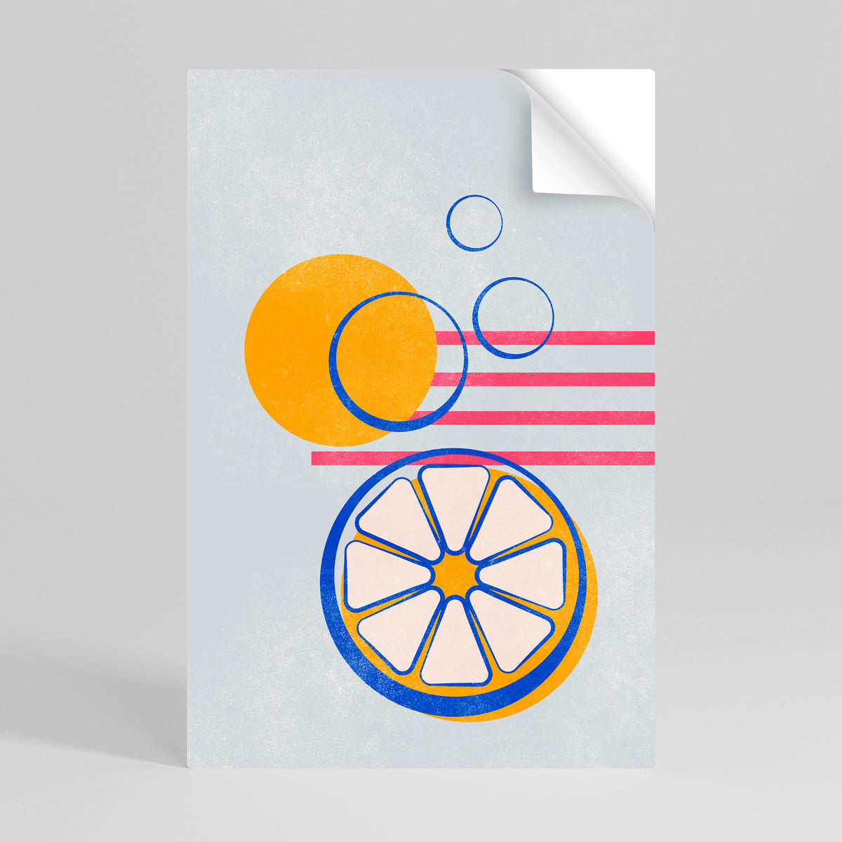 CITRUS SPARK Selbstklebendes Poster - Hochformat