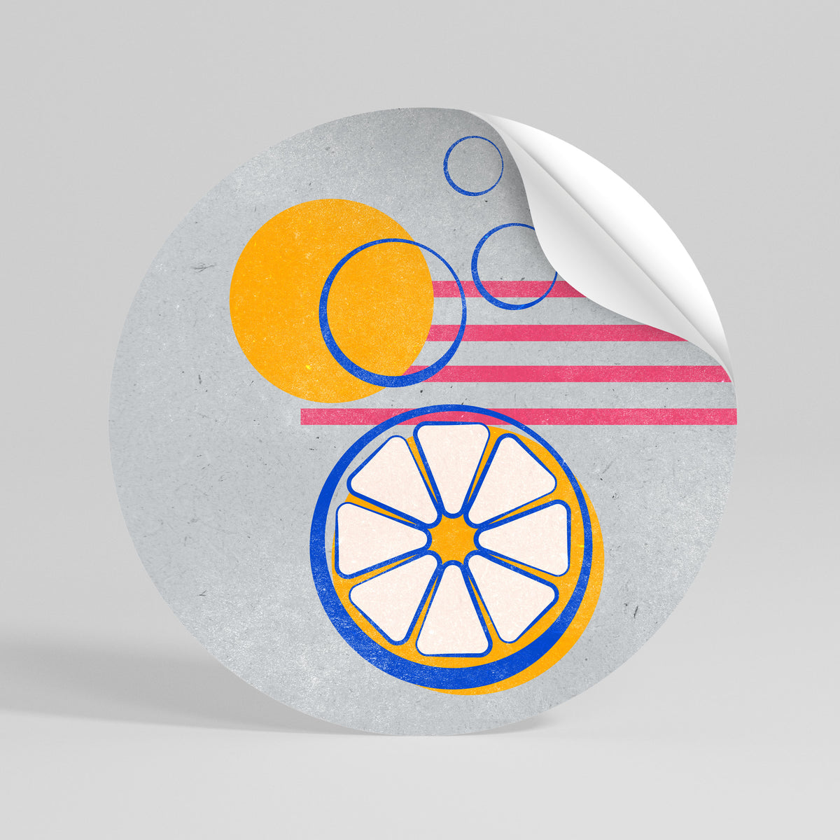 CITRUS SPARK Runder Wandsticker zum Abziehen und Aufkleben
