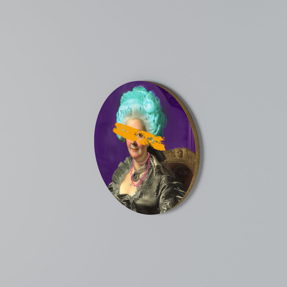 BAROQUE CHIC Rundes Wandbild