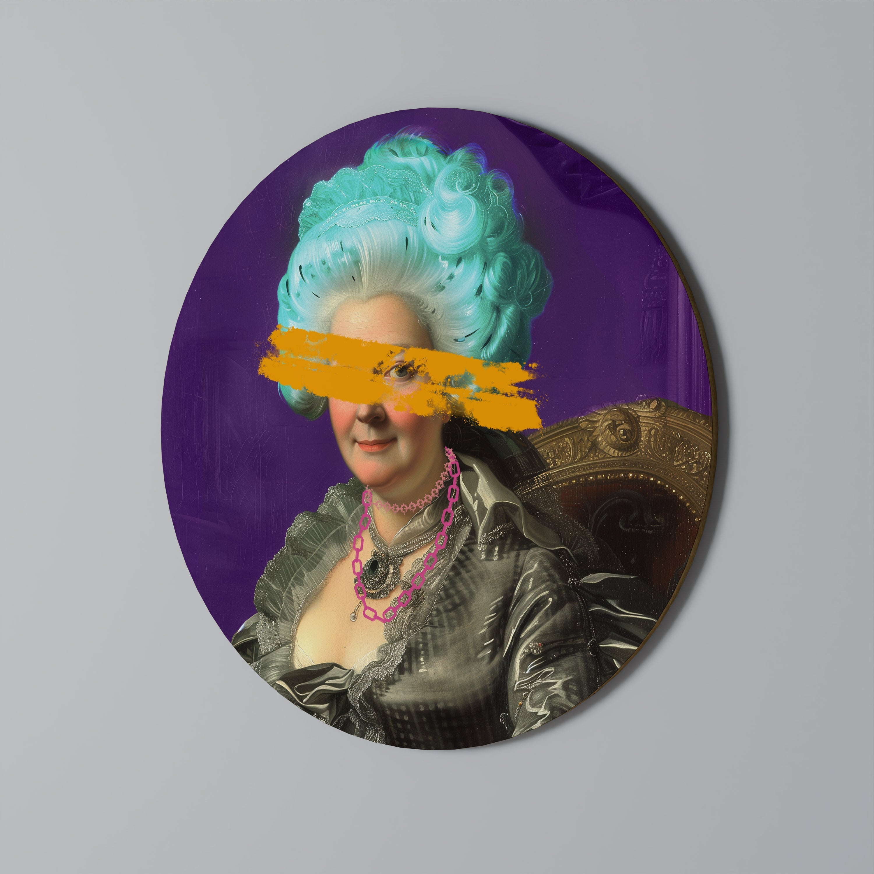 BAROQUE CHIC Runde Wanddekoration Ø 69 cm