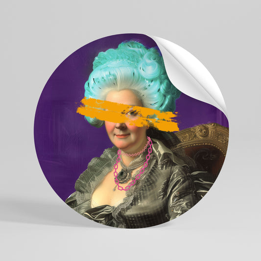 BAROQUE CHIC Peel and Stick Round Sticker