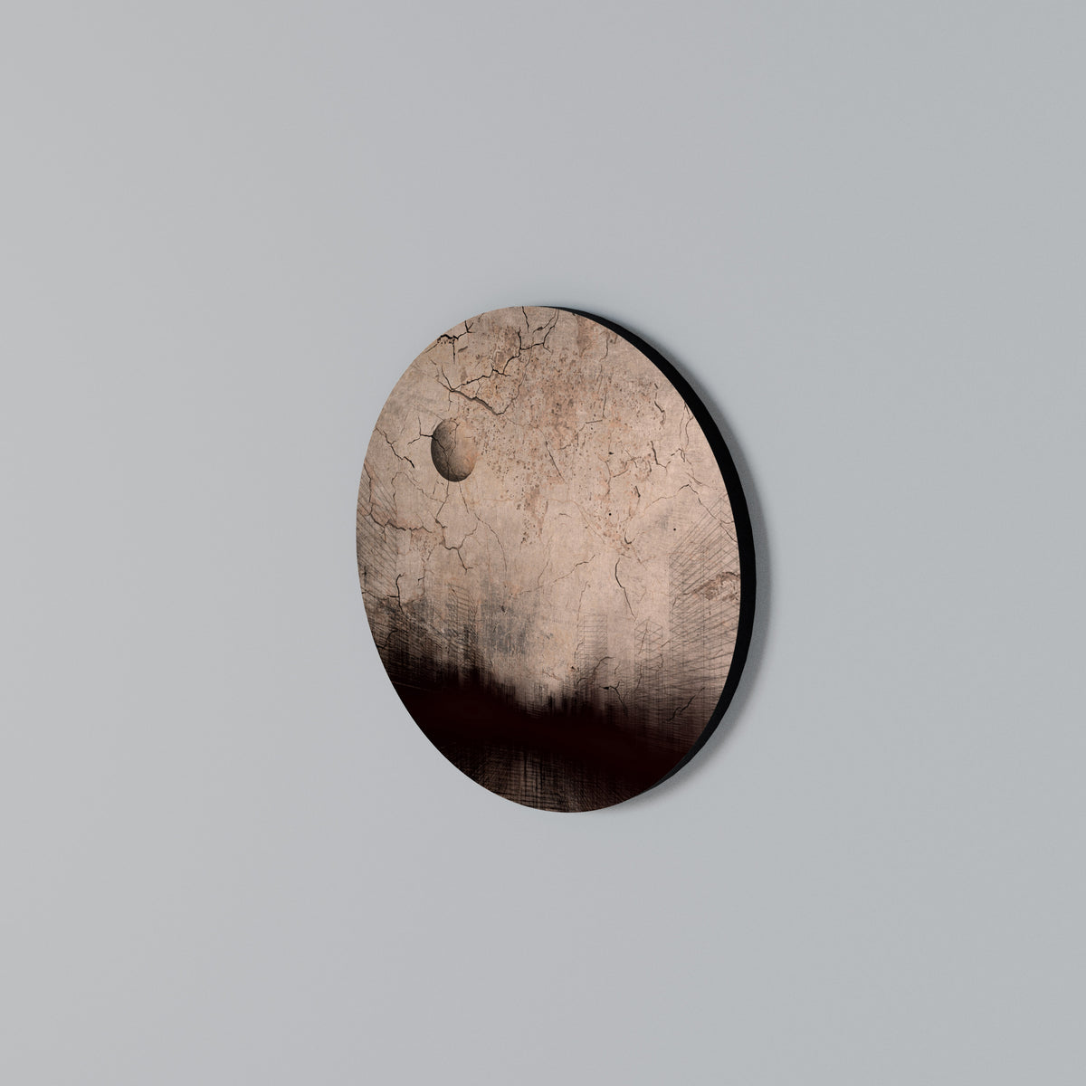 MOONBEAM THOUGHTS Rundes Wandbild