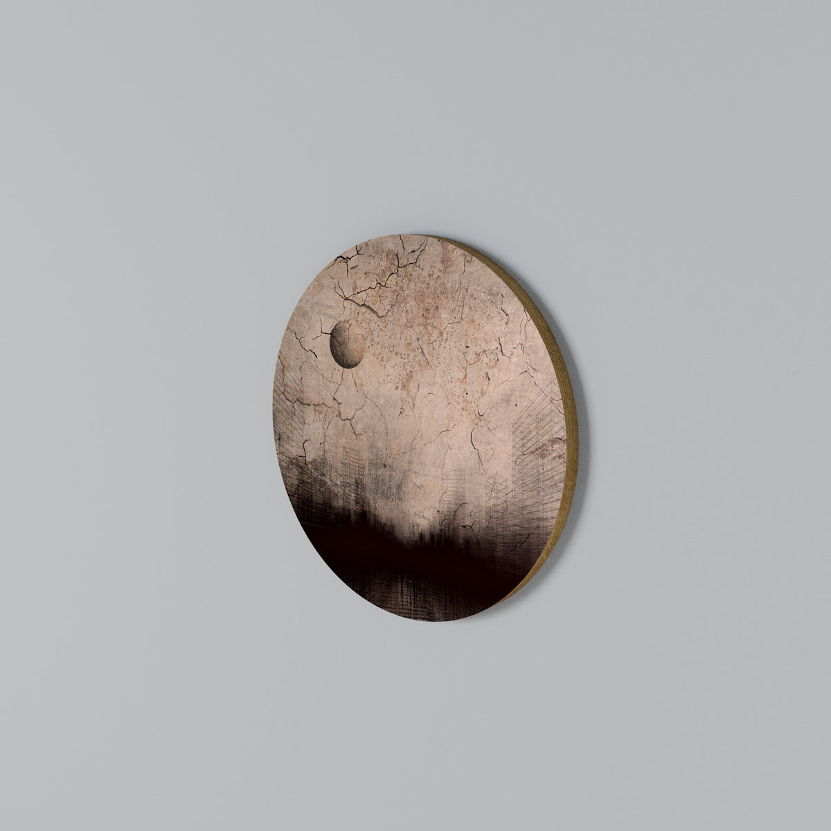 MOONBEAM THOUGHTS Rundes Wandbild