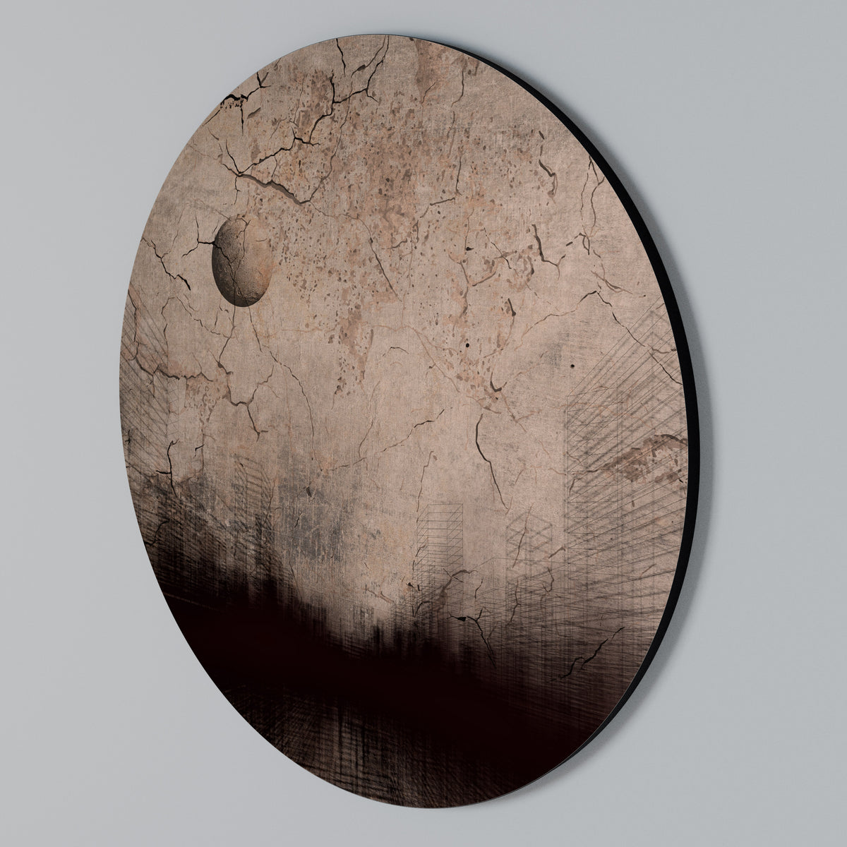 MOONBEAM THOUGHTS Rundes Wandbild