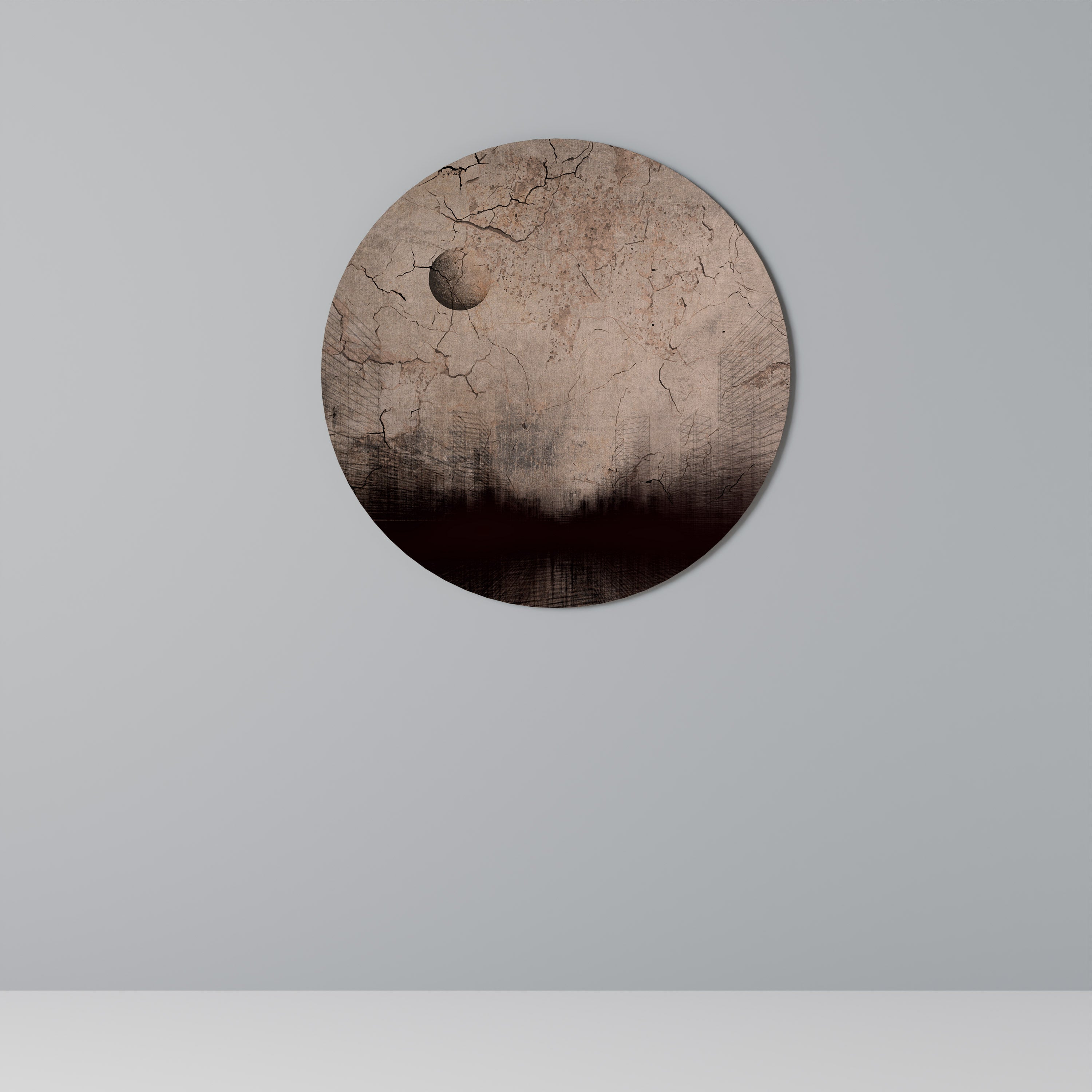 MOONBEAM THOUGHTS Runde Wanddekoration Ø 69 cm