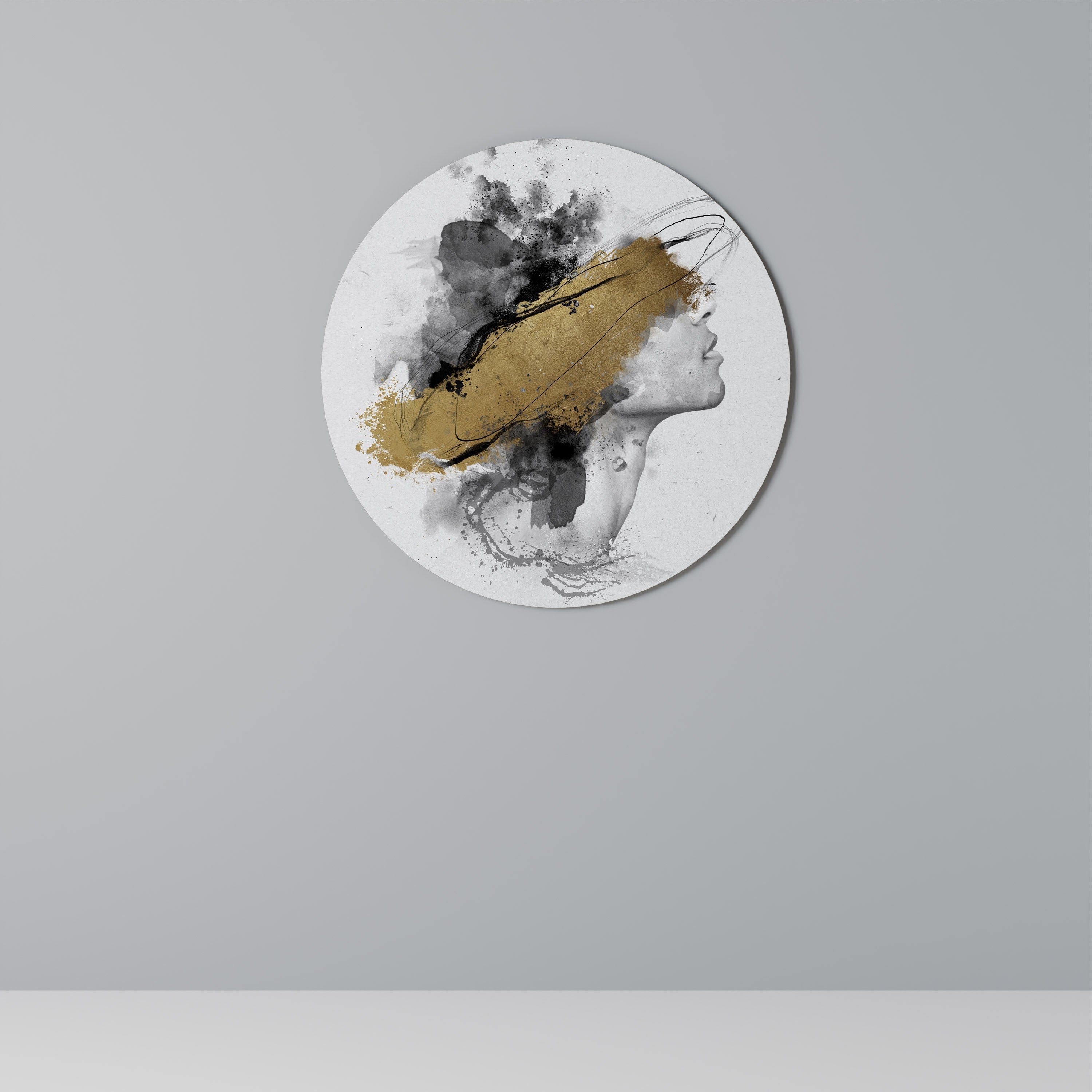 GILDED BLINDNESS Runde Wanddekoration Ø 69 cm