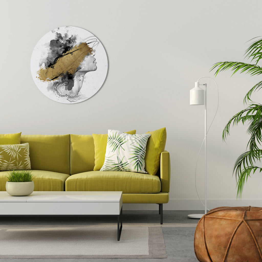 GILDED BLINDNESS Round Wall Art