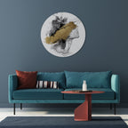 GILDED BLINDNESS Round Wall Art