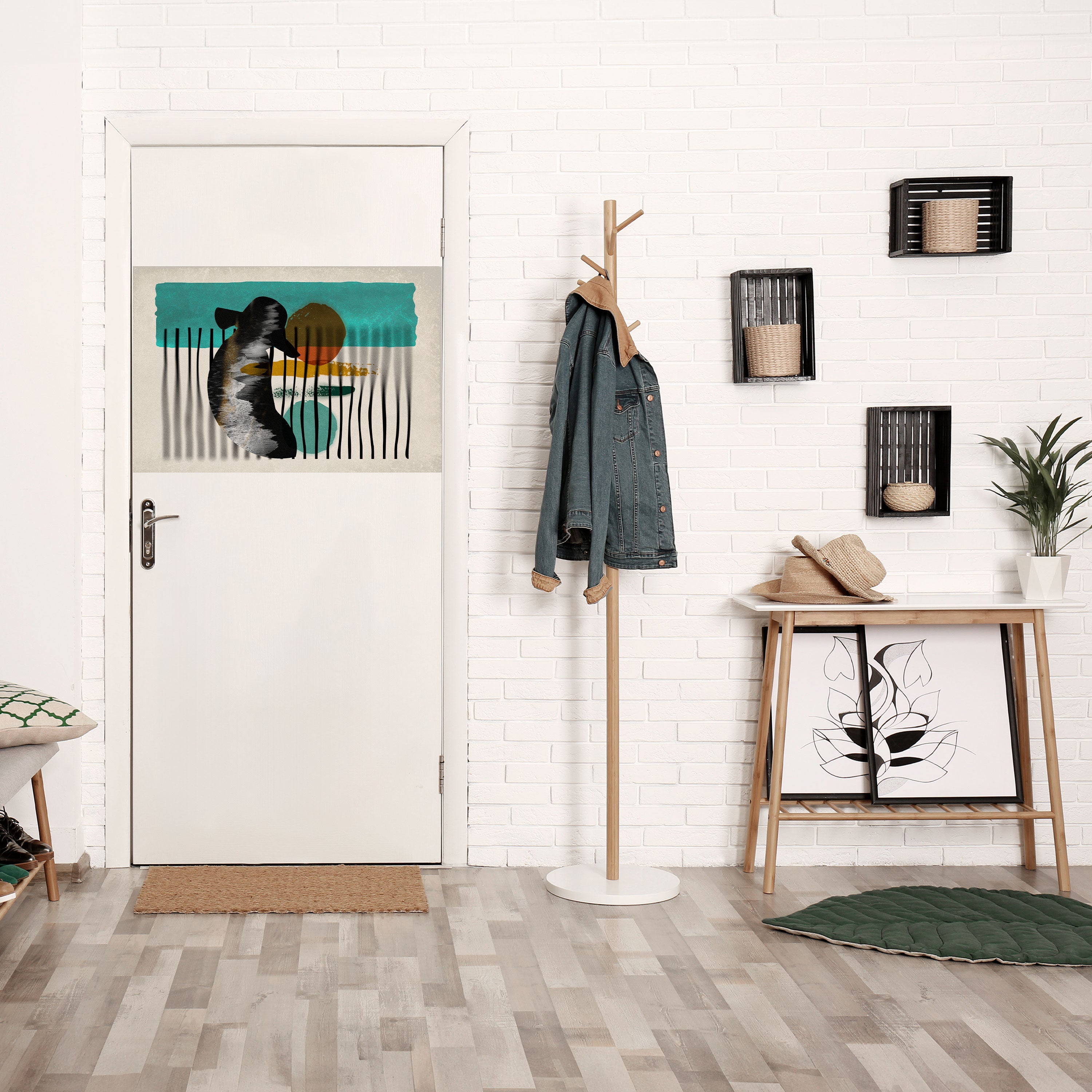 INKWELL TURQOISE Peel and Stick Horizontal Poster