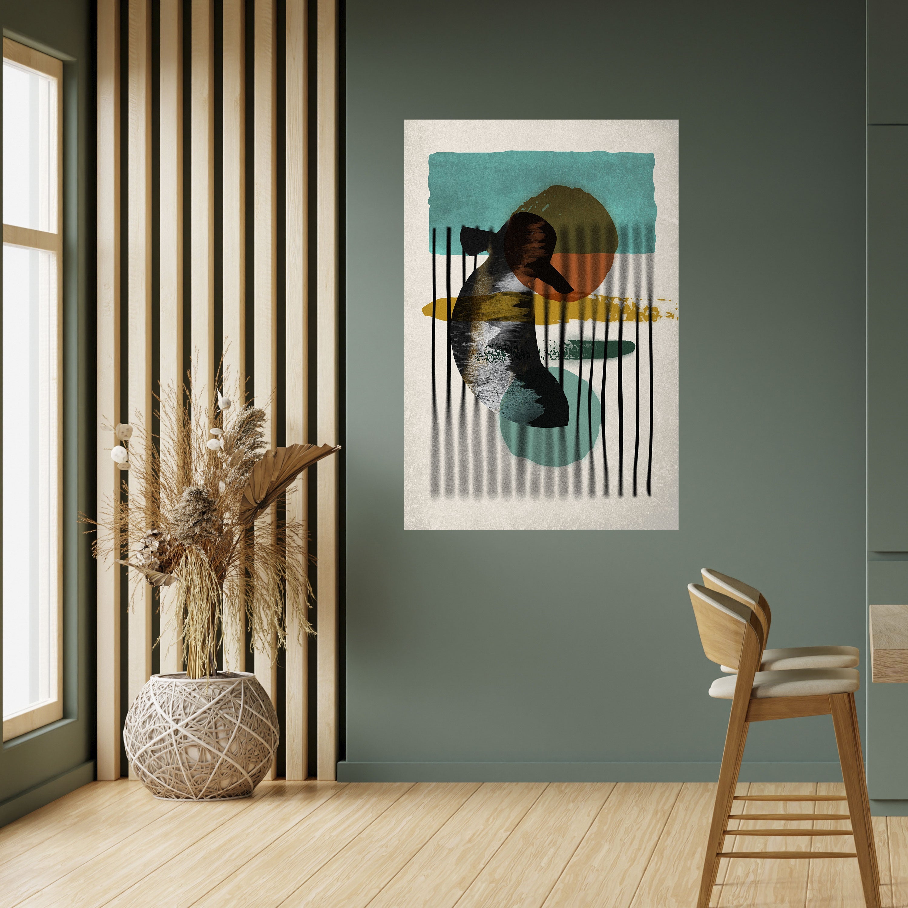 INKWELL TÜRKIS Vertikales Poster zum Abziehen und Aufkleben