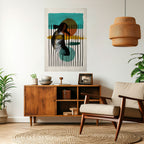 INKWELL TURQOISE Peel and Stick Vertical Poster