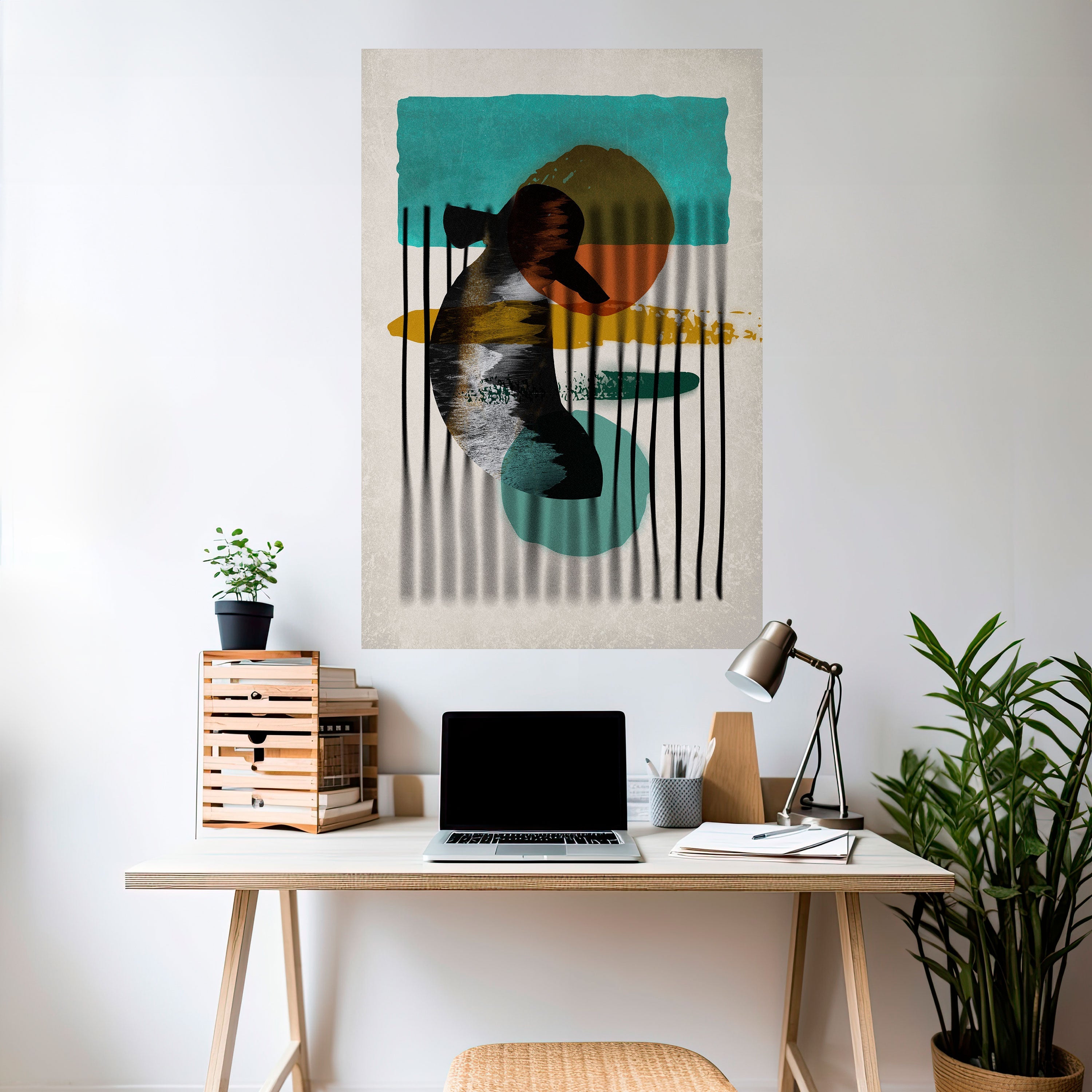INKWELL TÜRKIS Vertikales Poster zum Abziehen und Aufkleben
