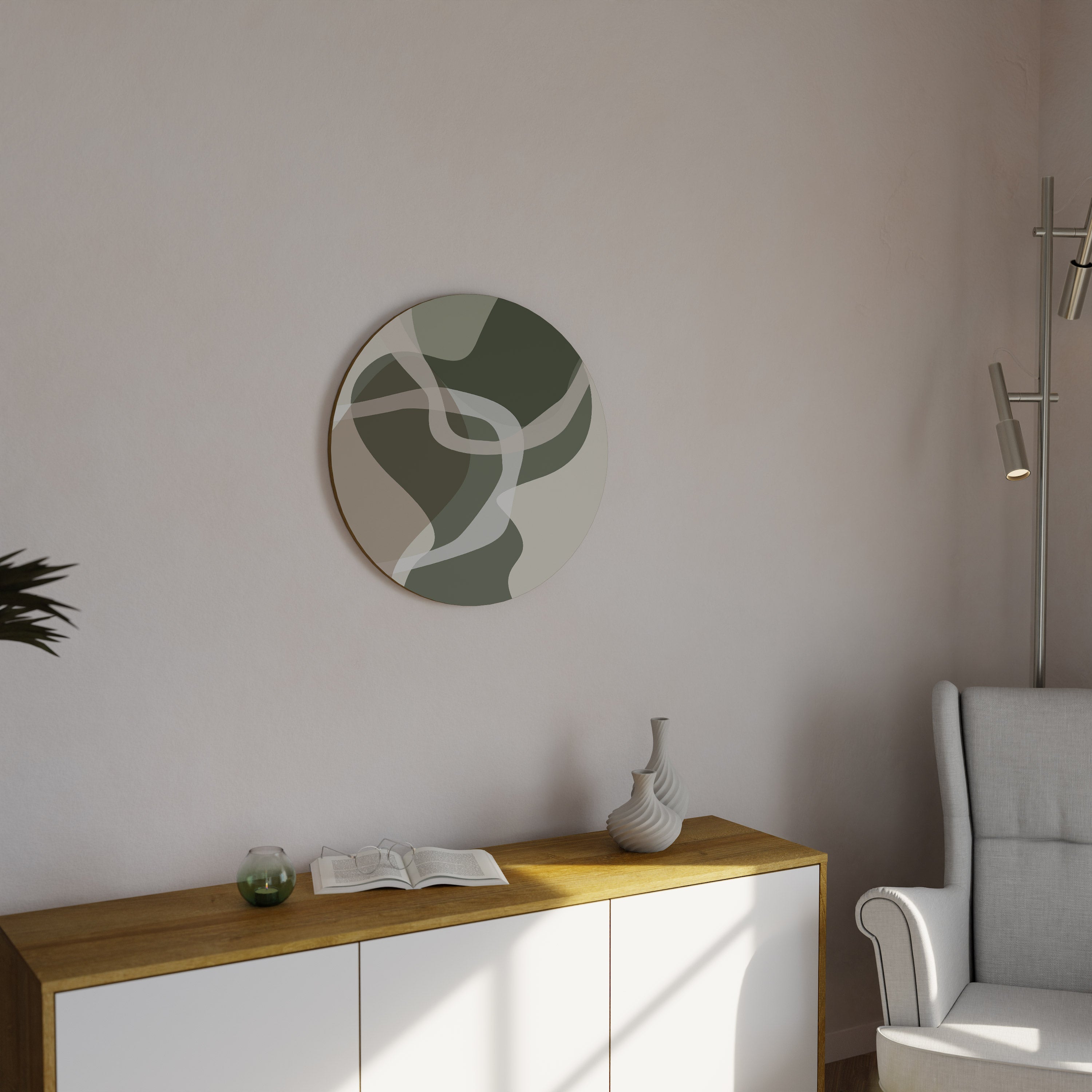 ART OF GREEN Runde Wandkunst