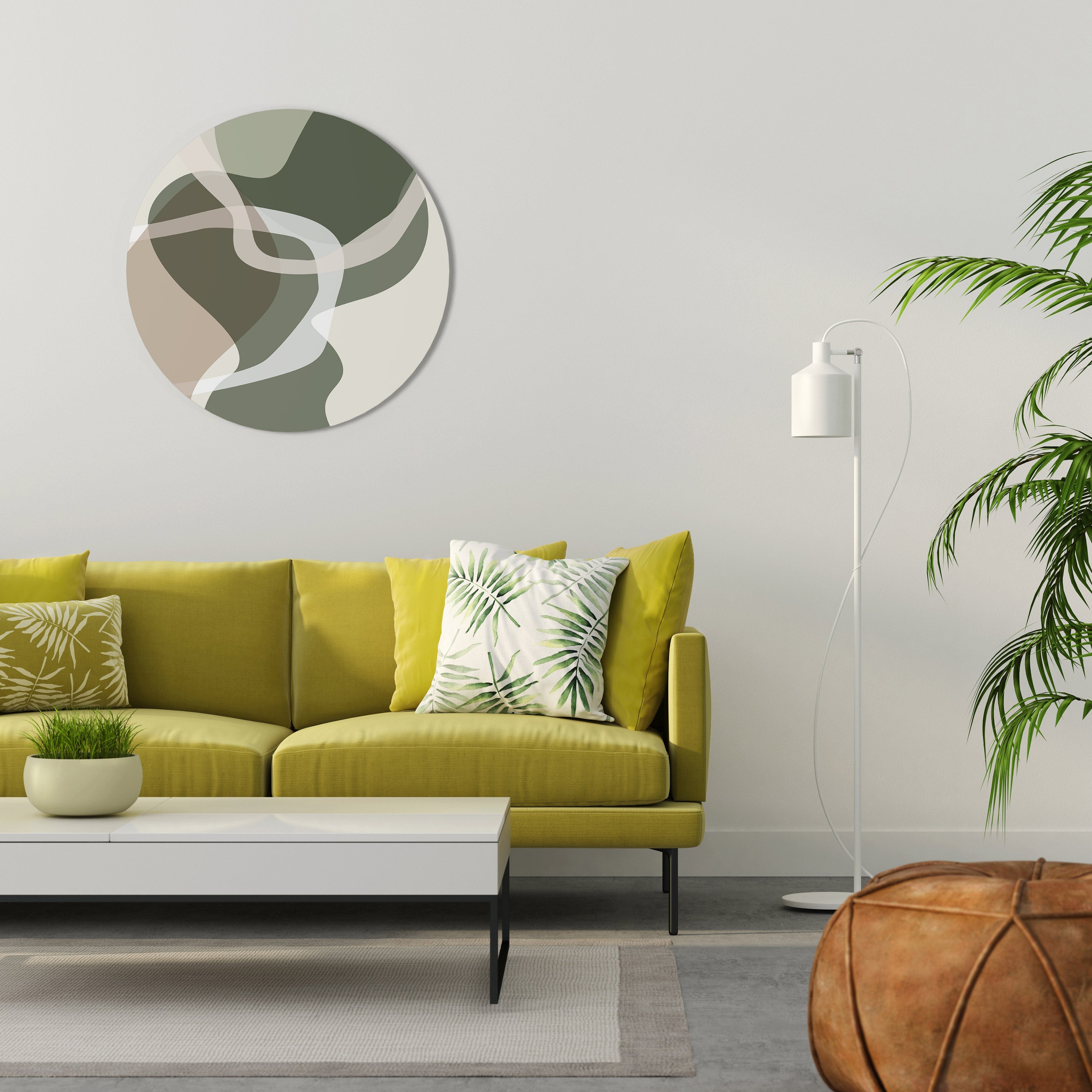 ART OF GREEN Runde Wandkunst