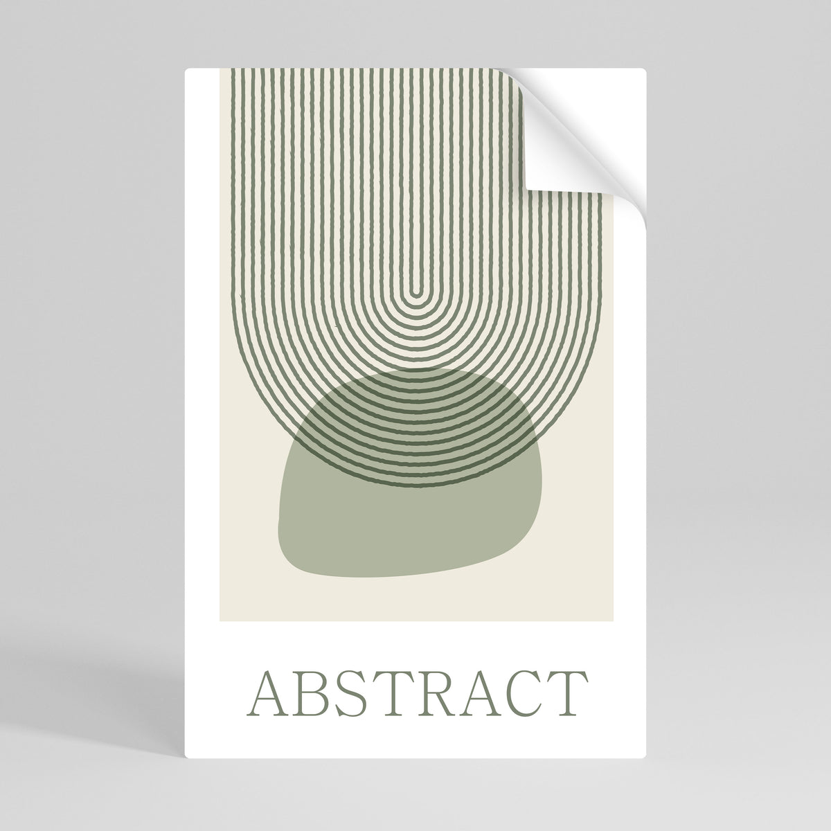 GREEN ABSTRACT Selbstklebendes Poster - Hochformat
