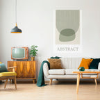 GREEN ABSTRACT Peel and Stick Vertical Poster