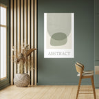 GREEN ABSTRACT Peel and Stick Vertical Poster