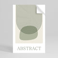GREEN ABSTRACT Peel and Stick Vertical Poster