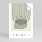 GREEN ABSTRACT Peel and Stick Vertical Poster