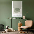 GREEN ABSTRACT Peel and Stick Vertical Poster