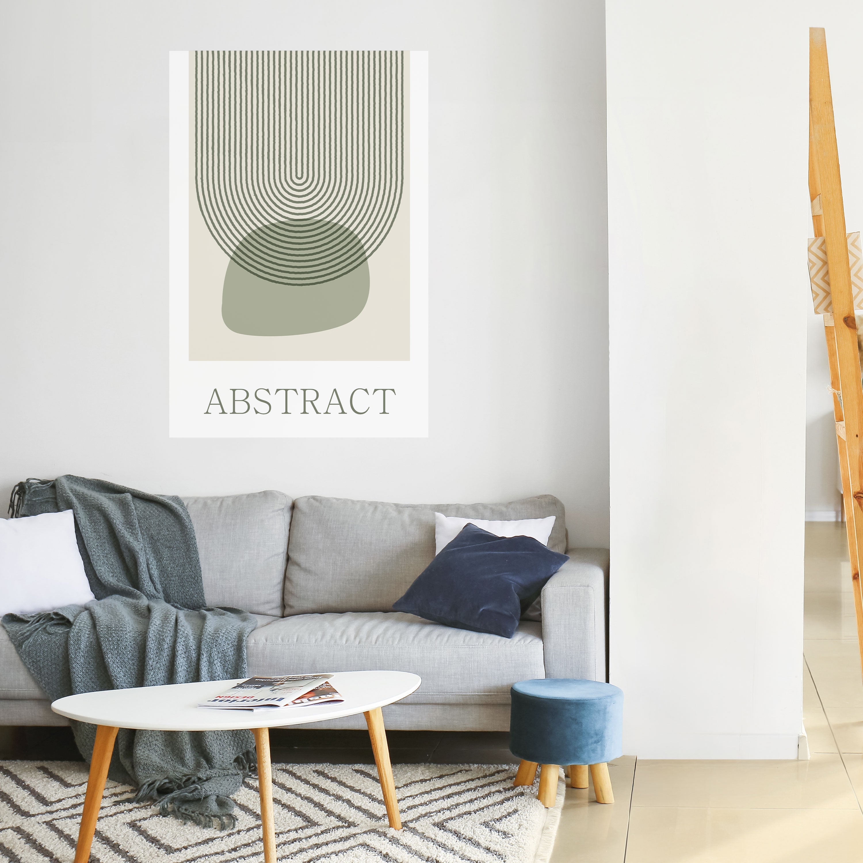 GRÜNES ABSTRAKTES Vertikales Poster zum Abziehen und Aufkleben