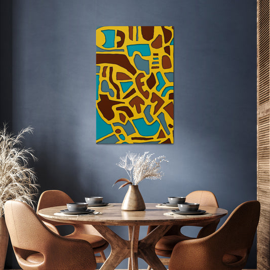 ASSYMETRICAL HARMONY Vertical Canvas Print