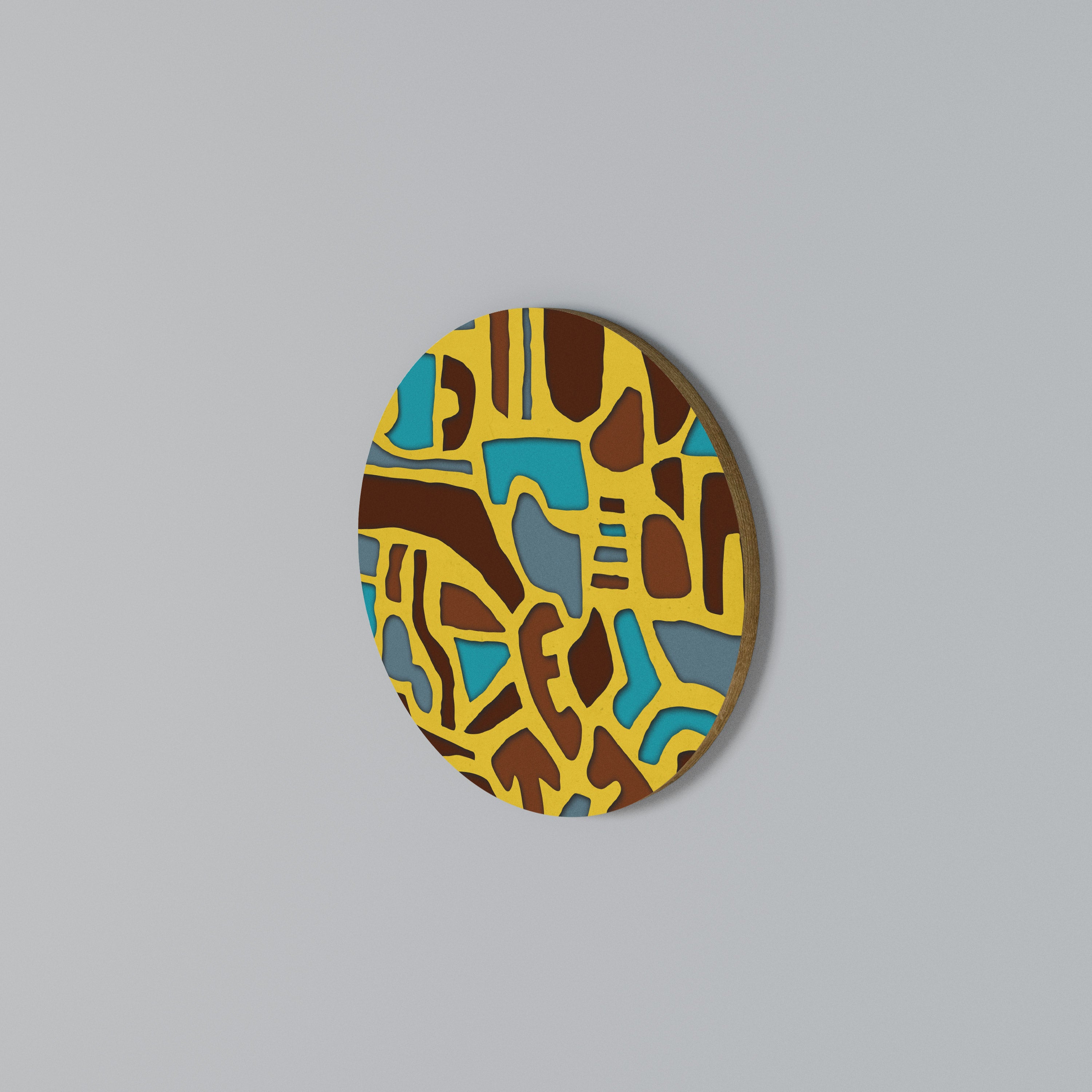 ASSYMETRICAL HARMONY Round Wall Art