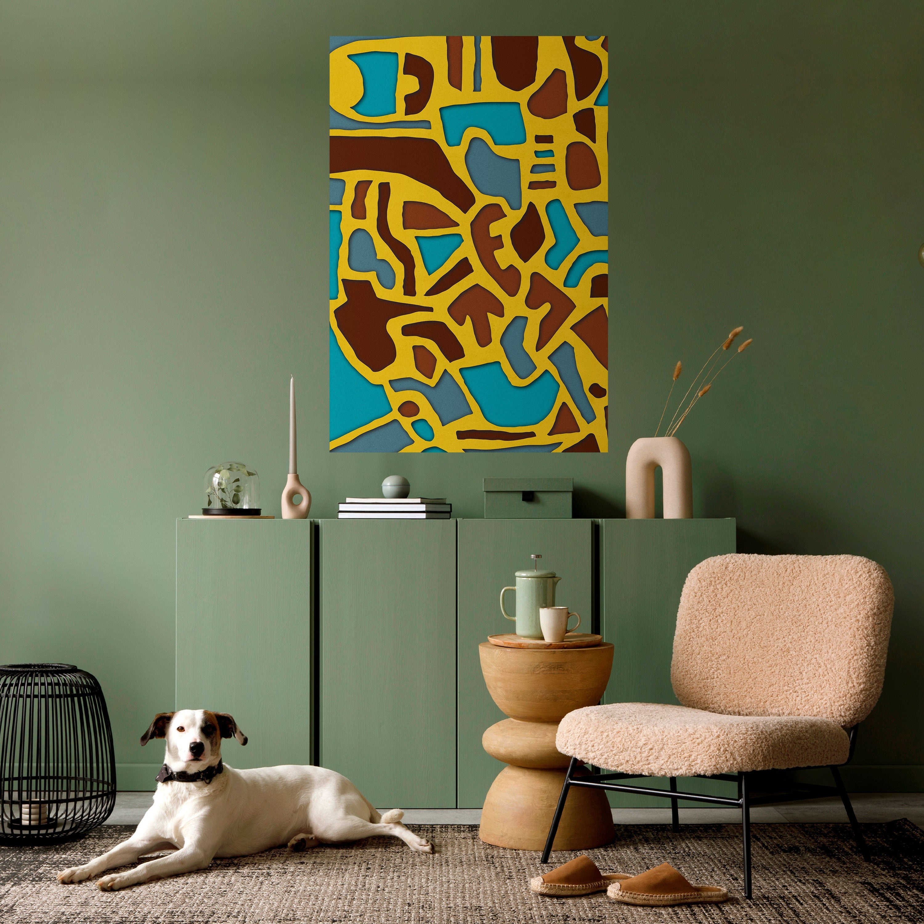 ASSYMETRICAL HARMONY Vertikales Poster zum Abziehen und Aufkleben