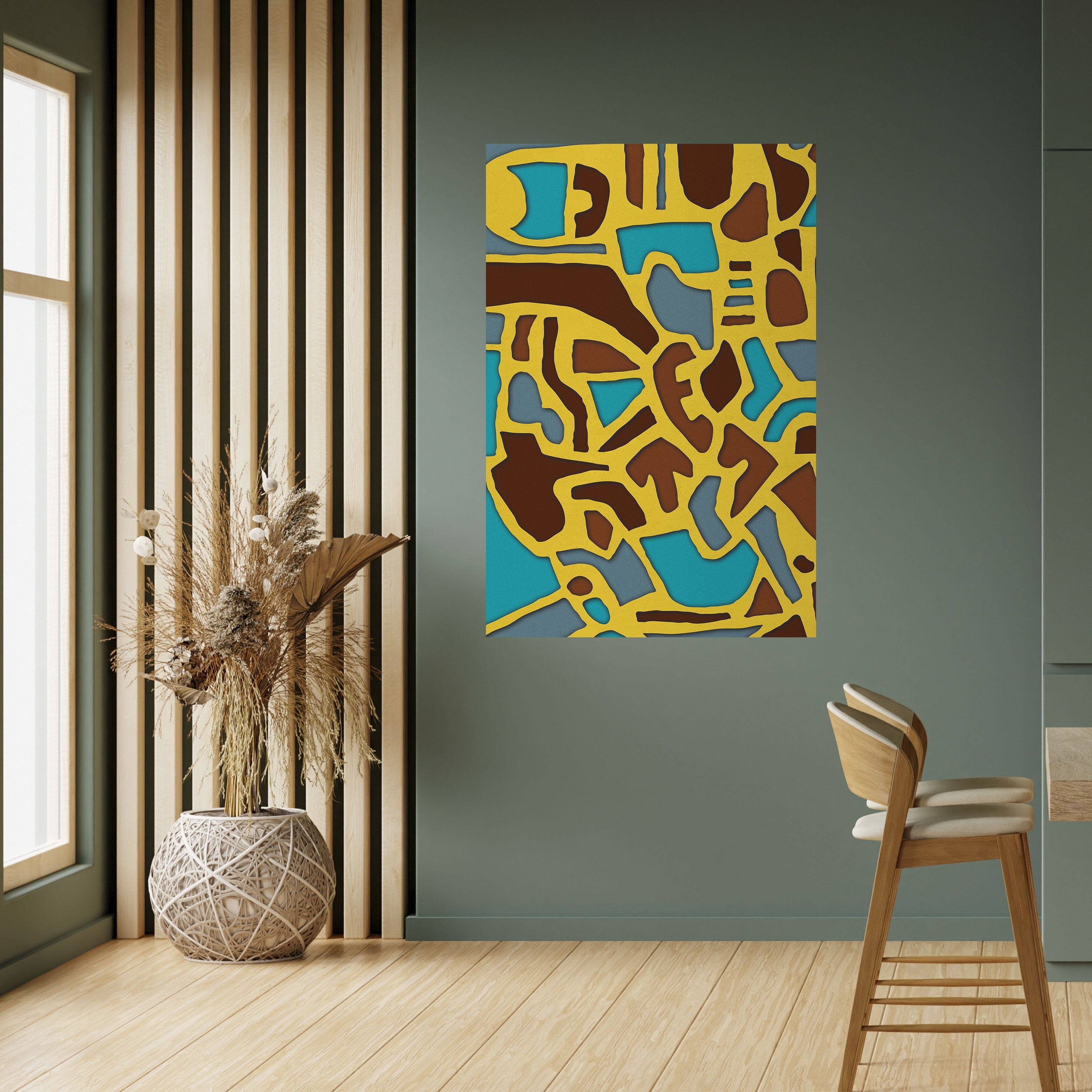 ASSYMETRICAL HARMONY Vertikales Poster zum Abziehen und Aufkleben