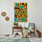 ASSYMETRICAL HARMONY Peel and Stick Vertical Poster